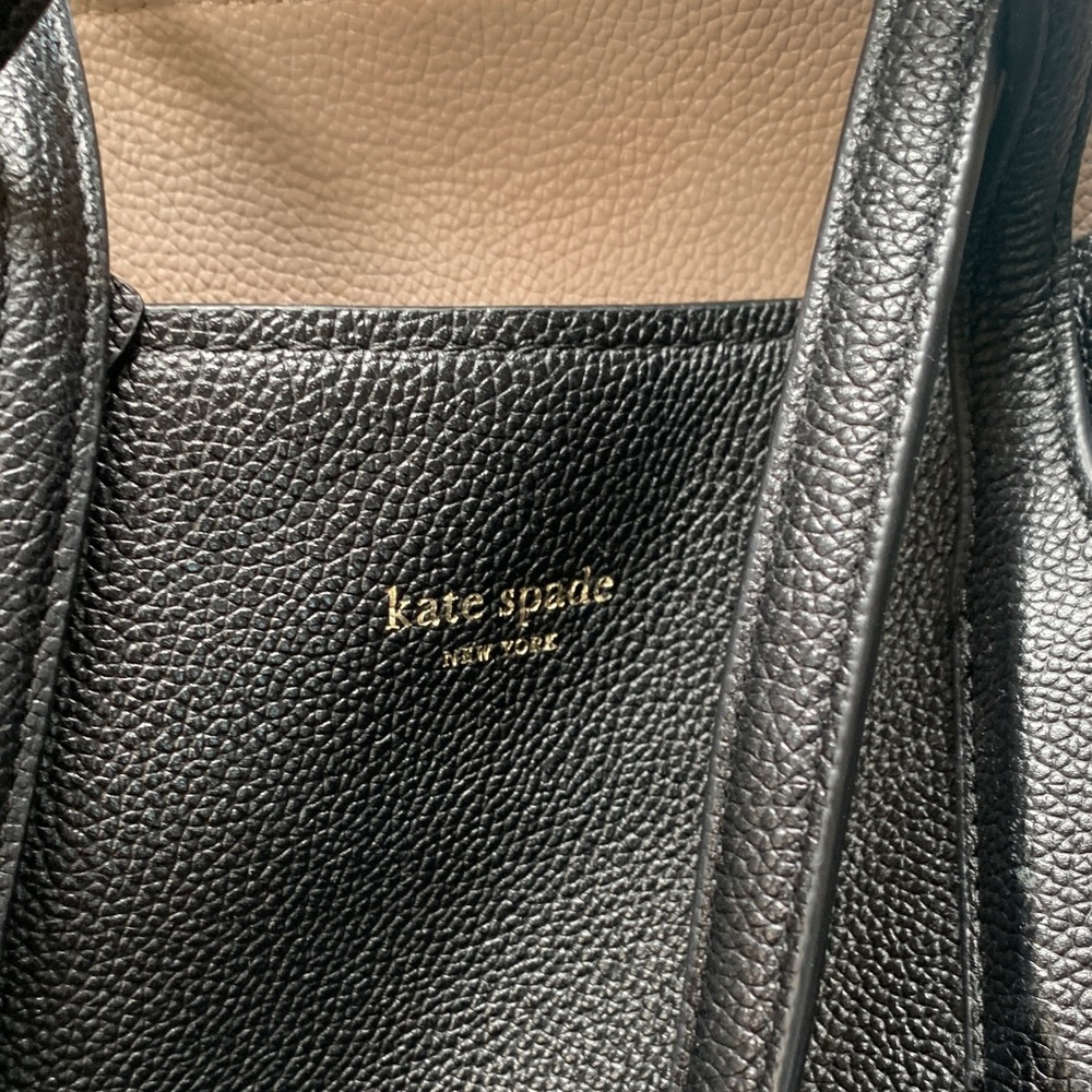 Kate Spade Black Pebbled Leather Shopper Tote